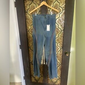 Angry Rabbit Blue Jeans with Colorful Stripes